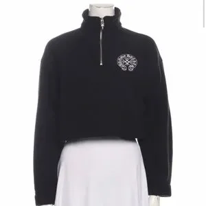 トップス Chrom hearts half zip sweat chrome-hearts-fleece-horseshoe